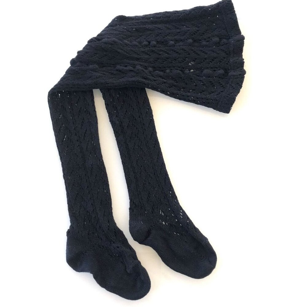 Condor Black Crochet Tights